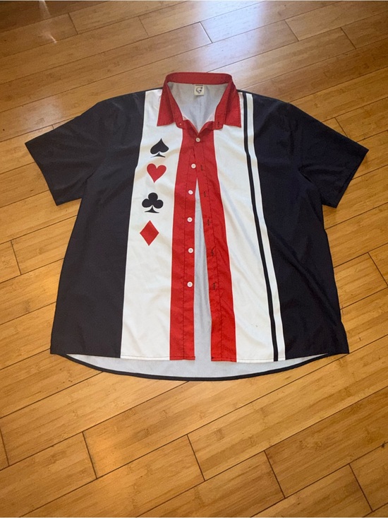 Hardaddy Other - Casual Short-Sleeve Button-Down Shirt in Black, White & Red